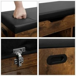 VASAGLE Schuhbank »LHS30«, Sitzbank, gepolstert, 3 offene Fächer, mit Stauraum, bis 150 kg belastbar Vintage, Weiß 37 VASAGLE Schuhbank »LHS30«, Sitzbank, gepolstert, 3 offene Fächer, mit Stauraum, bis 150 kg belastbar Vintage, Weiß -Vasagleaus Geschaft 35afb114 02cb 4d7f b252 31168c95946b