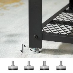 VASAGLE Couchtisch »LCT61«, Fernsehtisch mit großer Ablage, rautenförmiges Gitter, schwarzes Gestell, 106,2 x 60,2 x 45 cm Grau, Vintage 22 VASAGLE Couchtisch »LCT61«, Fernsehtisch mit großer Ablage, rautenförmiges Gitter, schwarzes Gestell, 106,2 x 60,2 x 45 cm Grau, Vintage -Vasagleaus Geschaft 3602d605 0c3a 4779 8cb3 5a6eef3130af