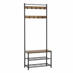 VASAGLE Garderobenständer »HSR41«, Kleiderständer mit Schuhablagen, vintage Grau, Walnussbraun 48 VASAGLE Garderobenständer »HSR41«, Kleiderständer mit Schuhablagen, vintage Grau, Walnussbraun -Vasagleaus Geschaft 36848586 cb20 4b41 8bf5 119ba680987c