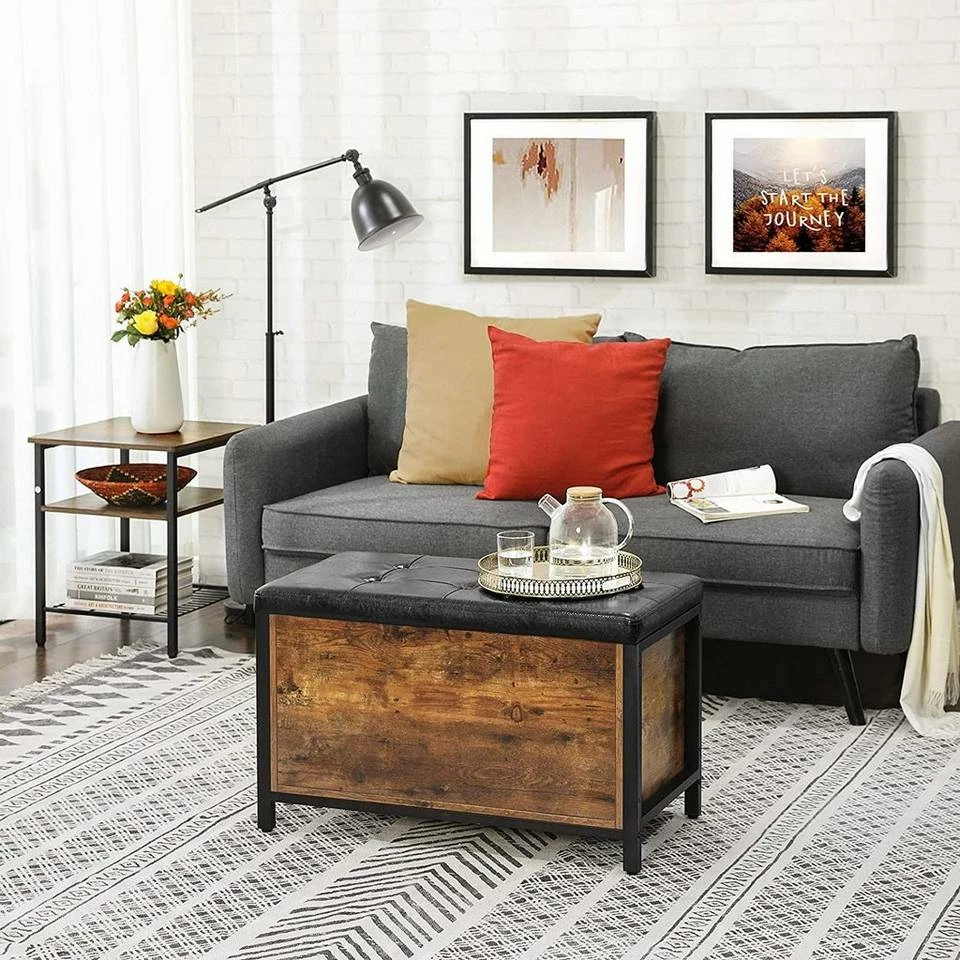 VASAGLE Sitzbank »LSC80BX«, mit Stauraum, gepolsterte Truhe, 80 x 40 x 50 cm, Betttruhe, einfacher Aufbau 6 VASAGLE Sitzbank »LSC80BX«, mit Stauraum, gepolsterte Truhe, 80 x 40 x 50 cm, Betttruhe, einfacher Aufbau – Bild 4