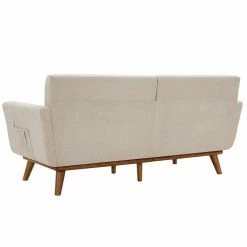 VASAGLE 3-Sitzer »LCS030«, Couch für Wohnzimmer, Beine aus Massivholz, Mid-Century Stil, 191 x 80,5 x 86 cm Beige, Grau -Vasagleaus Geschaft 3b461eb4 bda8 4765 8ae5 0f0e44031419