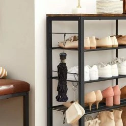 VASAGLE Schuhregal »LBS021B01«, Schuhschrank, für 14 Paar Schuhe, im Eingangsbereich, Industriestil, 100 x 30 x 90 cm -Vasagleaus Geschaft 3bc3b2b9 e2cf 443b b10f a156a61a5a93