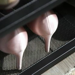 VASAGLE Schuhregal »LBS14 LBS15 LBS016«, Schuhablage mit Gitterebenen und großzügiger Oberfläche für Taschen, Metall, unterschiedliche Höhen, vintage Greige -Vasagleaus Geschaft 3be36ebe a687 428b 8786 9c11f5a38e80