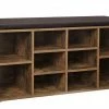 VASAGLE Schuhbank »LHS10«, Schuhregal, Sitzbank, 10 Fächer, mit Polsterung, multifunktional, 104 x 30 x 48 cm Natur, Vintage, Weiß