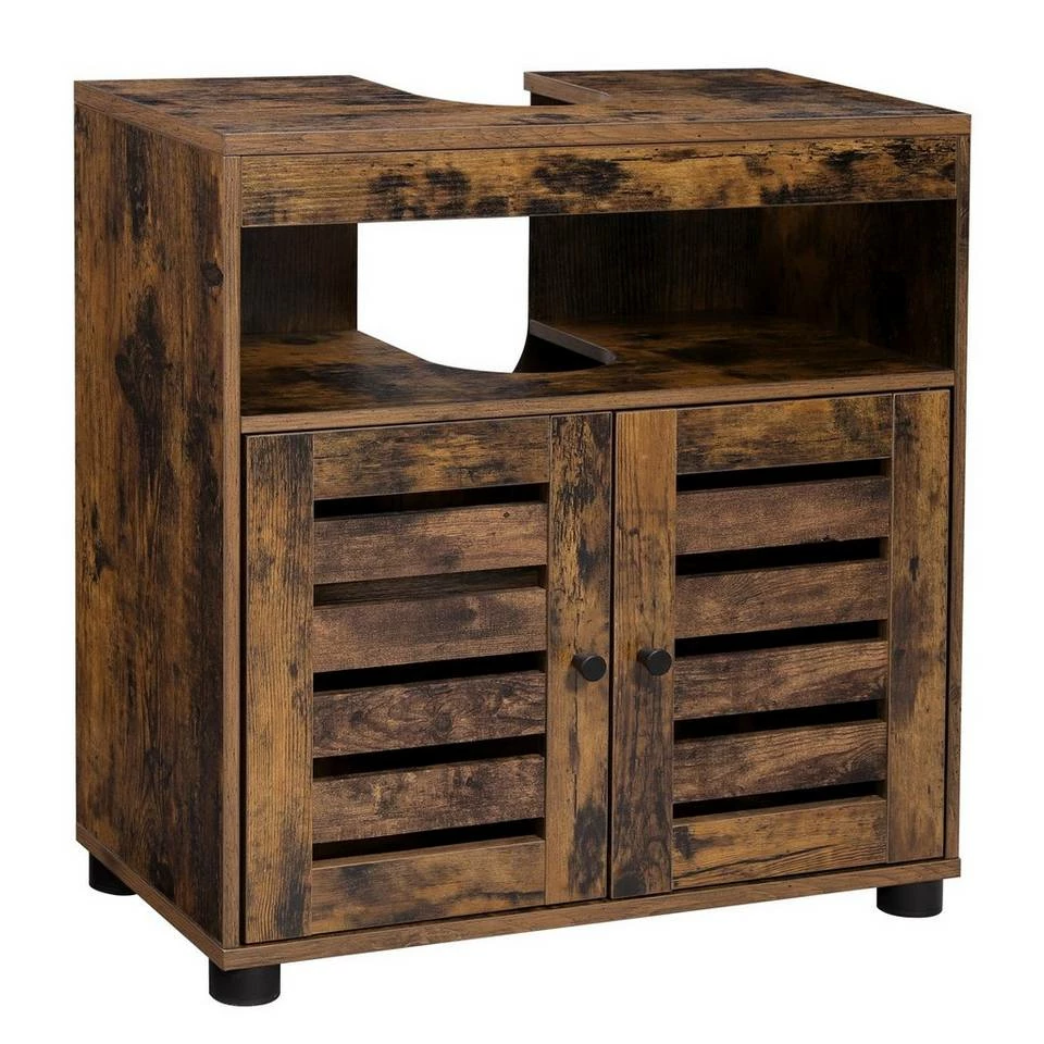 VASAGLE Waschbeckenunterschrank »BBK04BX« Badschrank, Badezimmerschrank, 60 x 30 x 63 cm, vintage 6 VASAGLE Waschbeckenunterschrank »BBK04BX« Badschrank, Badezimmerschrank, 60 x 30 x 63 cm, vintage – Bild 4