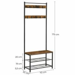 VASAGLE Garderobenständer »HSR41«, Kleiderständer mit Schuhablagen, vintage Grau, Walnussbraun 34 VASAGLE Garderobenständer »HSR41«, Kleiderständer mit Schuhablagen, vintage Grau, Walnussbraun -Vasagleaus Geschaft 3e88f216 0780 44b9 9671 ef1e59d89c98