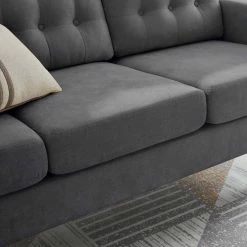 VASAGLE 3-Sitzer »LCS101«, Couch fürs Wohnzimmer, Polyester, 177 x 72 x 86 cm (L x B x H) Beige, Grau -Vasagleaus Geschaft 3fb6594f f23e 41bb bd44 b386a0310b42