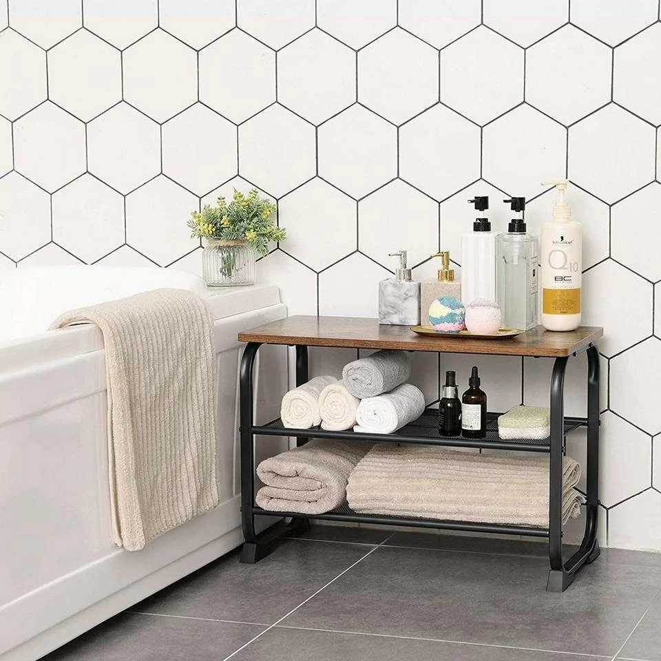 VASAGLE Schuhbank »LMR32BX«, Schuhschrank im Industrie Design, vintage 6 VASAGLE Schuhbank »LMR32BX«, Schuhschrank im Industrie Design, vintage – Bild 4