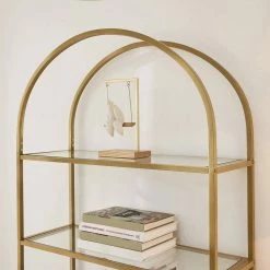 VASAGLE Standregal »LGT050A01«, Aufbewahrungsregal, Standregal aus Hartglas, golden -Vasagleaus Geschaft 437a2bc4 3746 4a96 8e1e e45573c51b8a