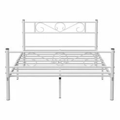 VASAGLE Metallbett »RMB061 RMB063«, Einzelbett, Doppelbett, mit Lattenrost und Bettgestell, für kleine Räume, Gästebett Schwarz, Wei&szlig; -Vasagleaus Geschaft 43f1baac f768 4db4 99c5 916af1a49ef3