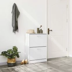 VASAGLE Schuhschrank »LBC602H LBC02WT« Schuhkommode, Trennwände verstellbar und abnehmbar, für 12 Paar Damenschuhe oder 8 Paar Herrenschuhe Eichefarben, Weiß -Vasagleaus Geschaft 488891d2 63c8 49f3 a4f4 5f956d6763ef