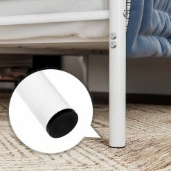 VASAGLE Metallbett »RMB061 RMB063«, Einzelbett, Doppelbett, mit Lattenrost und Bettgestell, für kleine Räume, Gästebett Schwarz, Wei&szlig; -Vasagleaus Geschaft 49680ad6 0ae3 4781 aafd 176c256381e6