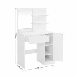 VASAGLE Schminktisch »RDT119W01«, Frisiertisch, Schminkkommode mit Spiegel, Aufbewahrungsfach, 1 Schublade, weiß 17 VASAGLE Schminktisch »RDT119W01«, Frisiertisch, Schminkkommode mit Spiegel, Aufbewahrungsfach, 1 Schublade, weiß -Vasagleaus Geschaft 4b0728d2 fa8e 4cb5 a1a0 f66b96114cfc