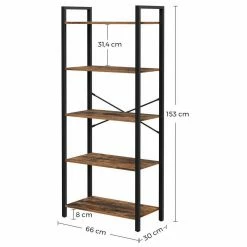 VASAGLE Bücherregal »LLS061B01 LLS60BX LLS060B02 LLS062B01«, Standregal, Stahlgestell, Büro und Flur, Industrie-Design Greige-schwarz, Vintage -Vasagleaus Geschaft 4c90ceb2 fba3 4ea4 a964 3fa8fabb1fe9