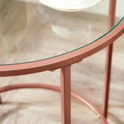 VASAGLE Beistelltisch »LGT20G/020B01«, Beistelltisch rund, kleiner Couchtisch, Glastisch mit Metallgestell, Nachttisch, Sofatisch Gold, Ros&eacute;gold, Schwarz -Vasagleaus Geschaft 4e07f72a bc2f 49ee ae5a 631464ea4d1c