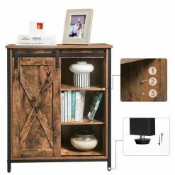 VASAGLE Aktenschrank »LSC88BX« Sideboard mit Schiebetür und verstellbaren Regalebenen, Homeoffice, Flur, Wohnzimmer, 70 x 30 x 80 cm, vintage -Vasagleaus Geschaft 4f500f41 30b9 45f8 b6a8 47e004c8a1d5