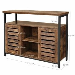 VASAGLE Sideboard »LSC79BX«, Beistellschrank, Küchenschrank, Breite 100 cm, vintage -Vasagleaus Geschaft 5160ab7d c233 43bf bf29 aace6b2a046c