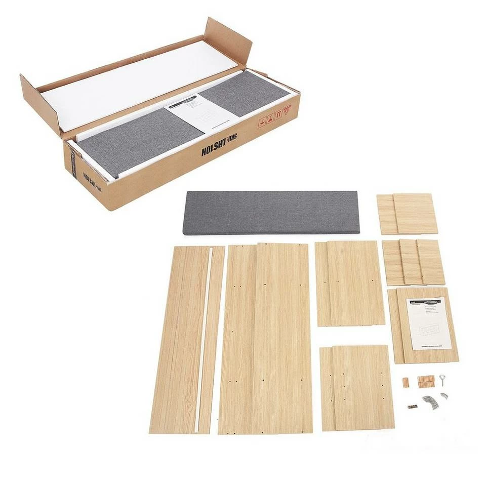 VASAGLE Schuhbank »LHS10«, Schuhregal, Sitzbank, 10 Fächer, mit Polsterung, multifunktional, 104 x 30 x 48 cm Natur, Vintage, Weiß 21 VASAGLE Schuhbank »LHS10«, Schuhregal, Sitzbank, 10 Fächer, mit Polsterung, multifunktional, 104 x 30 x 48 cm Natur, Vintage, Weiß – Bild 19