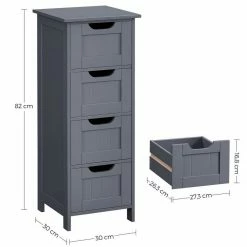 VASAGLE Badkommode »LHC40W LHC040G01«, Badezimmerschrank, Badschrank, weiß Grau, Wei&szlig; -Vasagleaus Geschaft 5526ebf6 4bae 48dd a96e a2b591c67a14