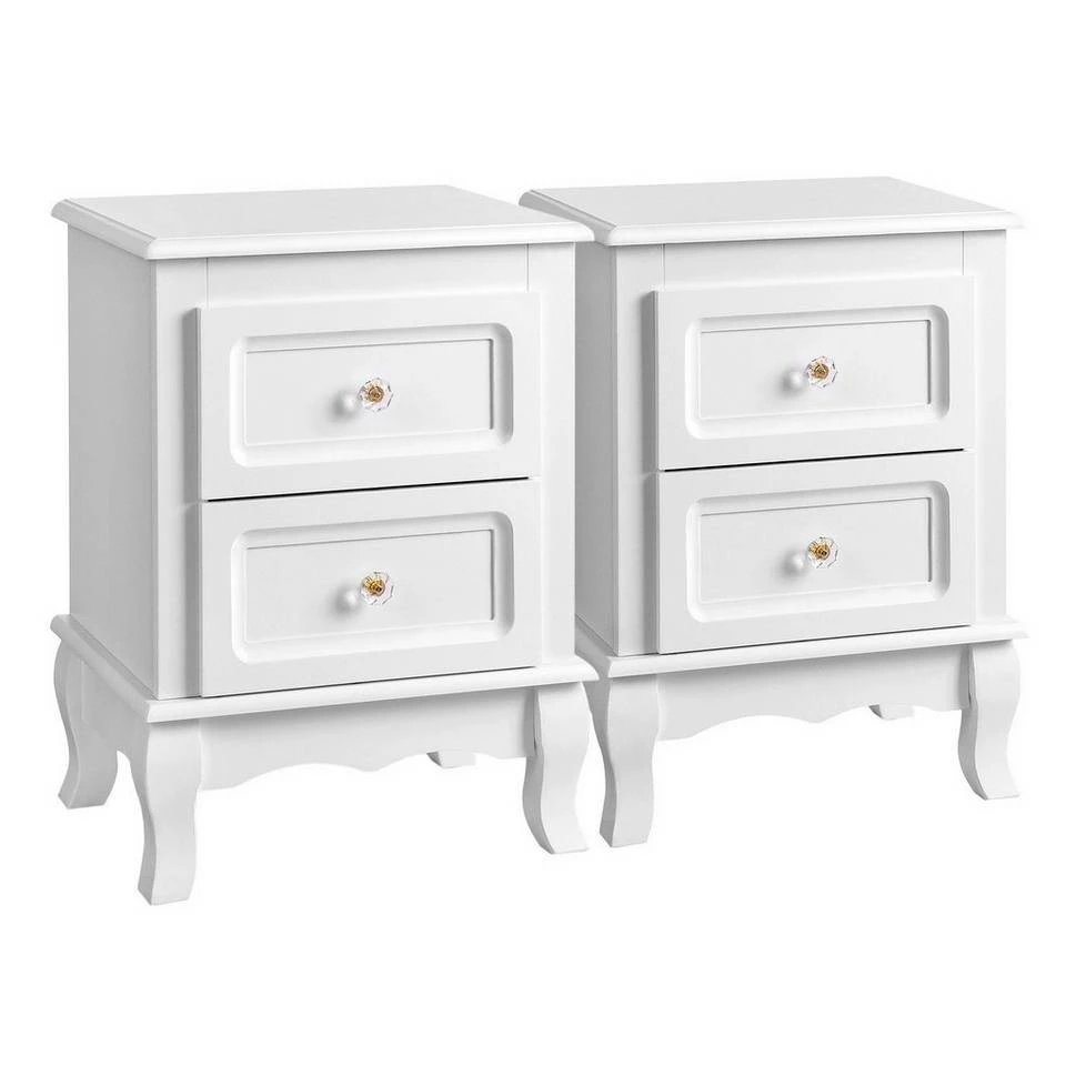 VASAGLE Nachttisch »RDN012«, 2 Stück Beistellschränke, Beine aus Kiefernholz, weiß 11 VASAGLE Nachttisch »RDN012«, 2 Stück Beistellschränke, Beine aus Kiefernholz, weiß – Bild 9