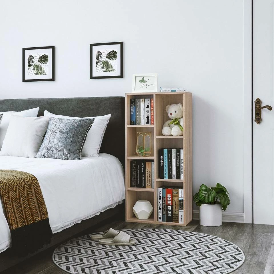 VASAGLE Bücherregal »LBC27NL LBC27WT LBC27BX«, Würfelregal, Standregal, eichefarben Natur, Vintage, Weiß 4 VASAGLE Bücherregal »LBC27NL LBC27WT LBC27BX«, Würfelregal, Standregal, eichefarben Natur, Vintage, Weiß – Bild 2