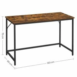 VASAGLE Schreibtisch »LWD41X LWD038 039 041 043«, Computertisch, 80/100/120/140 x 50 x 75 cm, Arbeitszimmer, Büro, einfacher Aufbau, Industrie-Design Grau, Vintage -Vasagleaus Geschaft 59c585cb d902 4c36 9c6f 01ca50b30d76