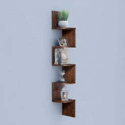 VASAGLE Bücherregal »LBC20BX LBC20WT LBC20BY LBC20BK LBC020M01«, Eckregal, Wandregal mit 5 Ablagen, Schlafzimmer, Wohnzimmer, weiß Grau, Nussbaumfarben, Schwarz, Vintage, Weiß -Vasagleaus Geschaft 5bd5fbc1 f484 4043 9536 51f45138dca7