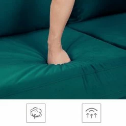 VASAGLE 3-Sitzer »LCS001«, Bezug aus Samt, Metallbeine, Klassisch bis modern, einfacher Aufbau, 183 x 78 x 88 cm Blau, Grau, Petrolfarben, Rosa -Vasagleaus Geschaft 602b6c6d 167f 4f76 a3ed 1744884e9b94