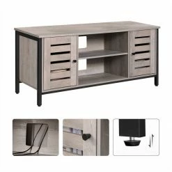 VASAGLE Lowboard »LTV43BX / MB«, TV-schrank, Fernsehtisch, mit 2 Schränken und 2 Regalebenen, 110 x 40 x 50 cm, Industrie-Design Greige-Schwarz, Vintage -Vasagleaus Geschaft 604d54bf bacb 4f2d 9c51 faec7d297764