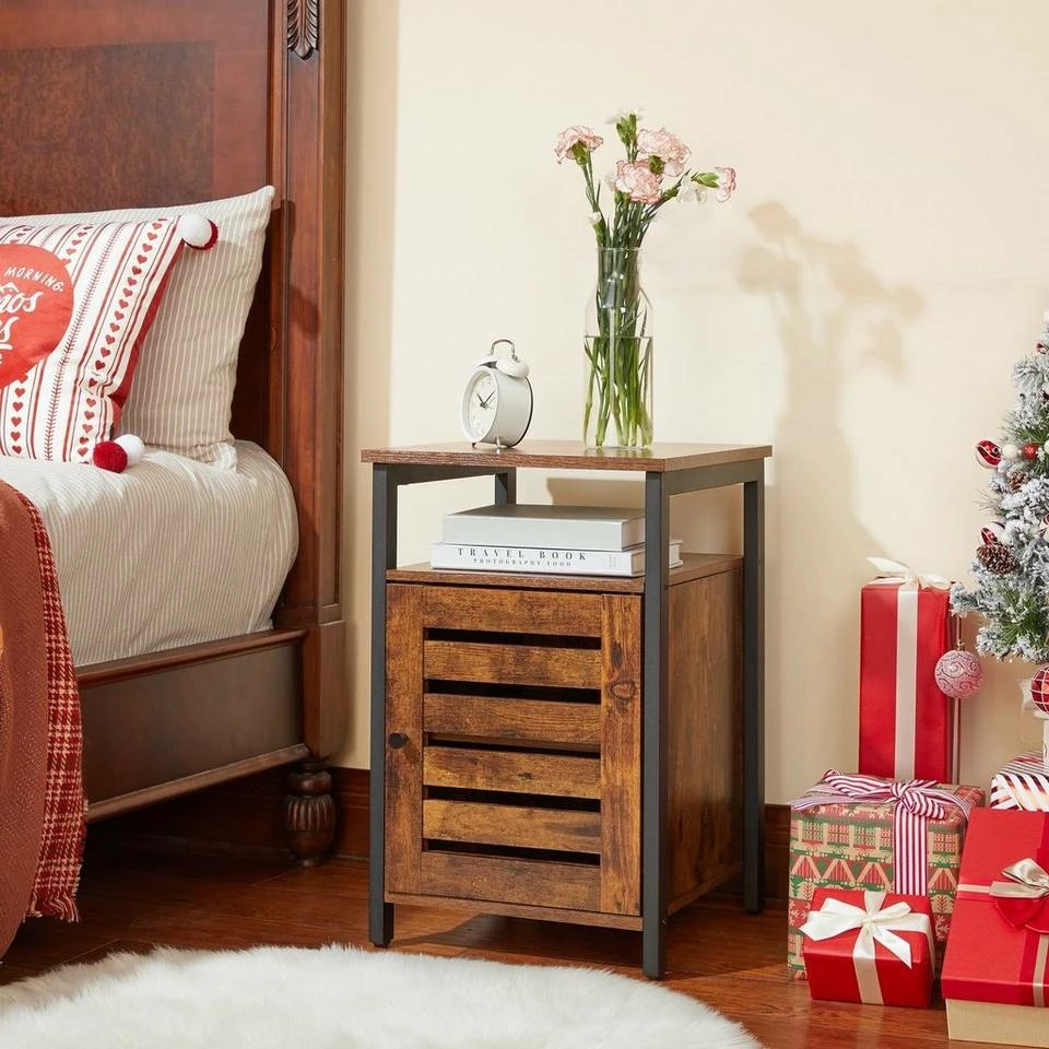VASAGLE Nachttisch »LET62BX«, Nachtschrank, Beistelltisch, mit Ablage, vintage 3 VASAGLE Nachttisch »LET62BX«, Nachtschrank, Beistelltisch, mit Ablage, vintage