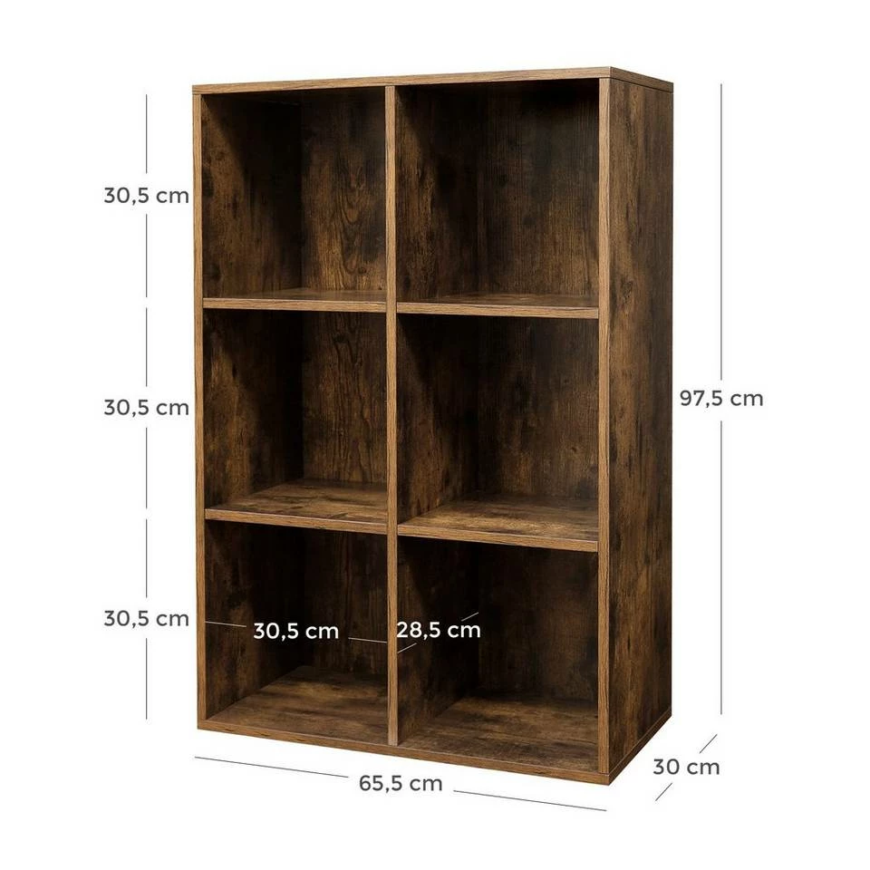 VASAGLE Raumteiler »LBC203 LBC24«, Würfelregal, Bücherschrank, freistehend, als Dekoration, Wohnzimmer, Schlafzimmer, Kinderzimmer Eiche Hell, Weiß, Vintage 38 VASAGLE Raumteiler »LBC203 LBC24«, Würfelregal, Bücherschrank, freistehend, als Dekoration, Wohnzimmer, Schlafzimmer, Kinderzimmer Eiche Hell, Weiß, Vintage – Bild 36