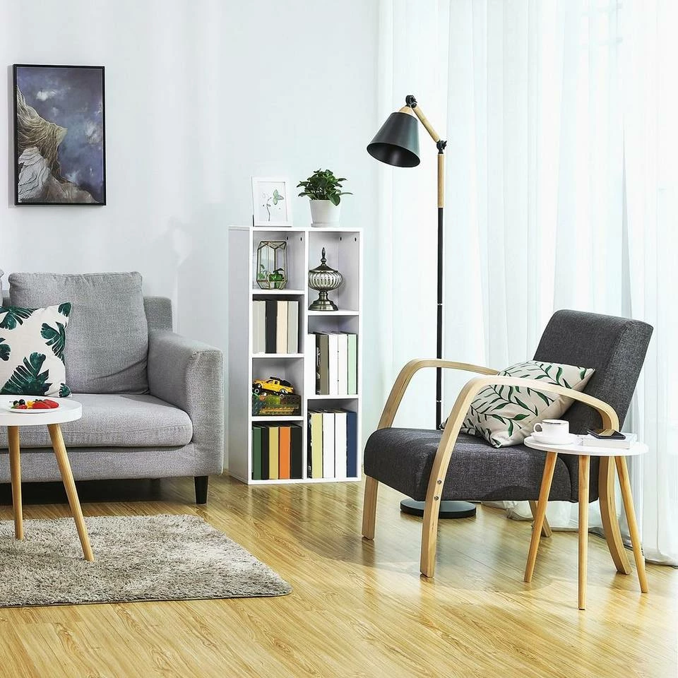 VASAGLE Bücherregal »LBC27NL LBC27WT LBC27BX«, Würfelregal, Standregal, eichefarben Natur, Vintage, Weiß 18 VASAGLE Bücherregal »LBC27NL LBC27WT LBC27BX«, Würfelregal, Standregal, eichefarben Natur, Vintage, Weiß – Bild 16