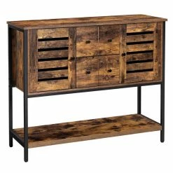 VASAGLE Sideboard »LSC082B01«, Kommode mit 2 Schubladen und Ablage, aus Metallrahmen, Holzoptik, stabil, vintage -Vasagleaus Geschaft 65ad28e4 571e 4bc0 abbc 6189287088b5