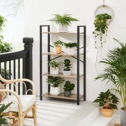 VASAGLE Bücherregal »LLS061B01 LLS60BX LLS060B02 LLS062B01«, Standregal, Stahlgestell, Büro und Flur, Industrie-Design Greige-schwarz, Vintage -Vasagleaus Geschaft 67a77b3e 6e72 420b 8b5a e753418b5d8f