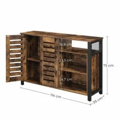 VASAGLE Sideboard »LSC083B01«, Kommode mit 2 Lamellentüren, Industrie-Design, Breite 114 cm, vintage 17 VASAGLE Sideboard »LSC083B01«, Kommode mit 2 Lamellentüren, Industrie-Design, Breite 114 cm, vintage -Vasagleaus Geschaft 68b9eda1 ff37 4f88 a3da 24b4698defbd