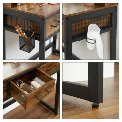 VASAGLE Schminktisch »RVT004B01«, Frisiertisch, Kosmetiktisch mit 3-teiligem Klappspiegel und Hocker, 3 Schubladen, Föhnhalter 14 VASAGLE Schminktisch »RVT004B01«, Frisiertisch, Kosmetiktisch mit 3-teiligem Klappspiegel und Hocker, 3 Schubladen, Föhnhalter -Vasagleaus Geschaft 6993e941 a25f 4114 b71a 7c35cb15eff1