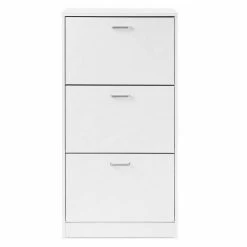 VASAGLE Schuhschrank »LBC03« Schuhregal mit 3 Klappen und Ebenen, perfekt für schmale Flure, 60 x 24 x 120 cm (L x B x H) Eichenfarben, Vintage, Wei&szlig; -Vasagleaus Geschaft 69bfa3af 09c2 4103 ad4f ebd2ed527031