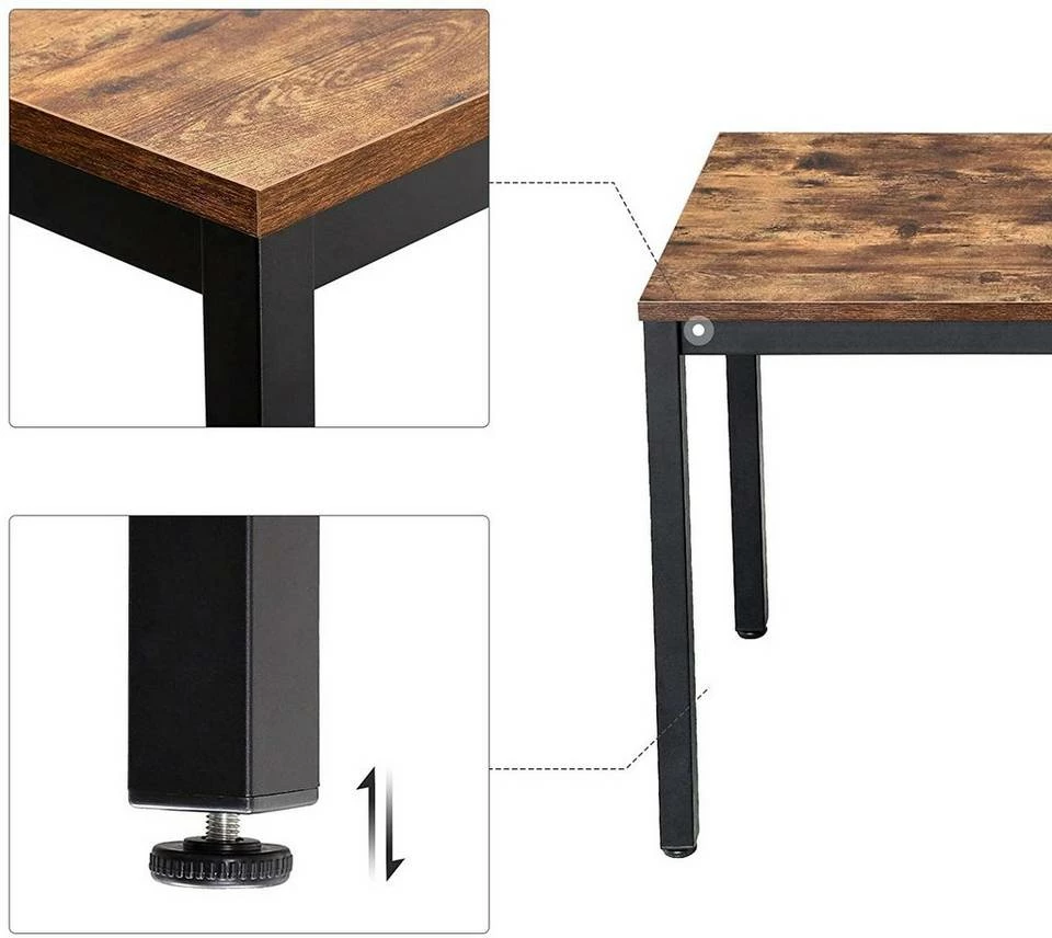 VASAGLE Schreibtisch »LWD64N LWD64X«, Computertisch, stabiles Metallgestell, fürs Home Office, vintage Weiß 8 VASAGLE Schreibtisch »LWD64N LWD64X«, Computertisch, stabiles Metallgestell, fürs Home Office, vintage Weiß – Bild 6