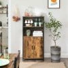 VASAGLE Highboard »LSC66«, Kommode, mit 2 offenen Regalfächern, Holzoptik, Hohe 125 cm, Wohnzimmer, Flur, Büro, vintage -Vasagleaus Geschaft 6e9a92c7 17d1 4899 b53c beac1cb2439a