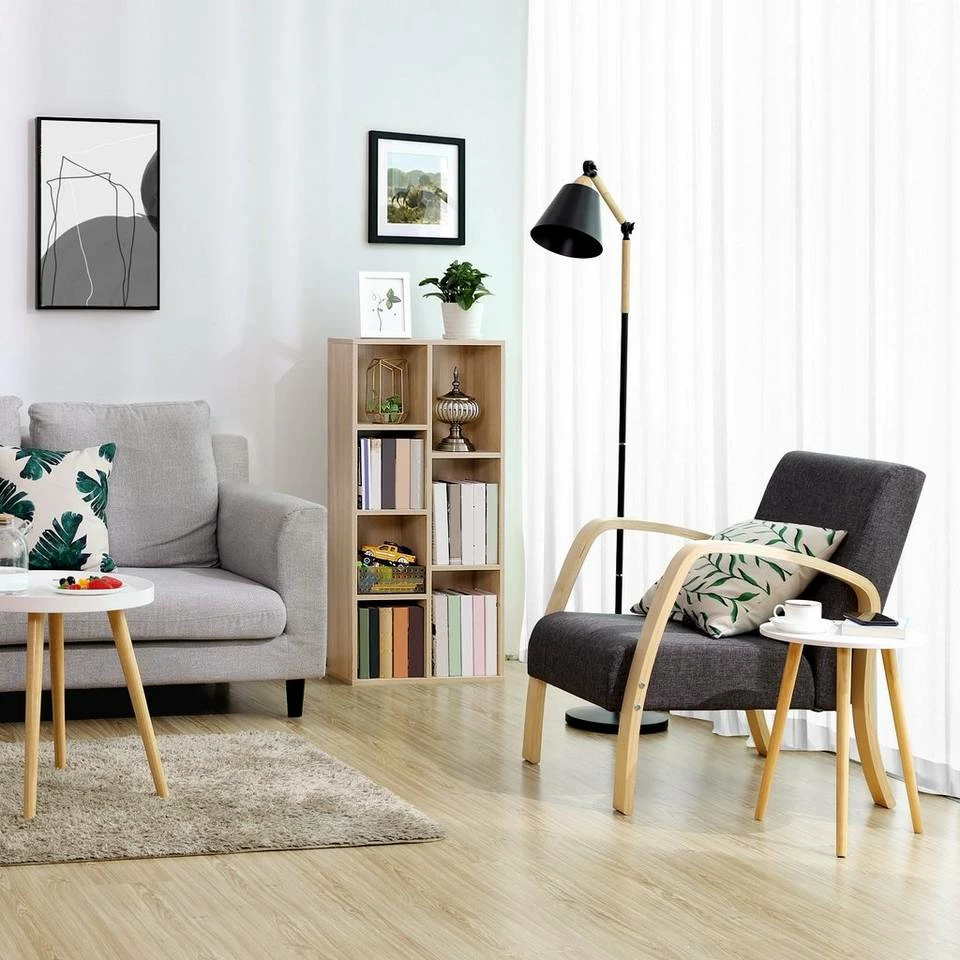 VASAGLE Bücherregal »LBC27NL LBC27WT LBC27BX«, Würfelregal, Standregal, eichefarben Natur, Vintage, Weiß 6 VASAGLE Bücherregal »LBC27NL LBC27WT LBC27BX«, Würfelregal, Standregal, eichefarben Natur, Vintage, Weiß – Bild 4