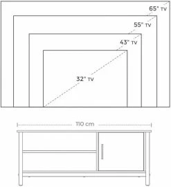 VASAGLE Lowboard »LTV42BX«, TV-schrank, für Fernseher bis 48 Zoll, vintage -Vasagleaus Geschaft 71676e3a ef76 420b 87eb 95e788245f49