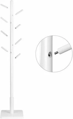 VASAGLE Garderobenständer »RCR010W02«, Kleiderständer, Massivholz, freistehend, Baumform, 8 Haken für Jacken, weiß -Vasagleaus Geschaft 7287ada7 a186 44e1 bfdc 32831cdc1bb7