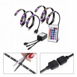 VASAGLE Lowboard »LTV14WT«, TV-Schrank, Fernsehschrank, TV-Regal, mit LED-Beleuchtung, für Fernseher bis 60 Zoll, 140 x 35 x 45 cm -Vasagleaus Geschaft 731ac573 0813 414e ab44 fd5d863f1f16