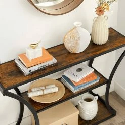 VASAGLE Konsolentisch »LNT089B01«, Flurtisch, verlängerte Tischplatte, Wohnzimmer, Flur, Schlafzimmer, vintage 16 VASAGLE Konsolentisch »LNT089B01«, Flurtisch, verlängerte Tischplatte, Wohnzimmer, Flur, Schlafzimmer, vintage -Vasagleaus Geschaft 7376ea3a 53fe 496c aff4 2db287dd67a9