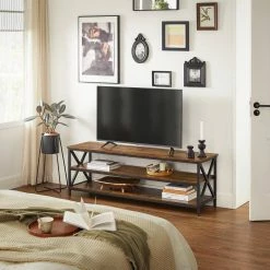 VASAGLE Lowboard »LTV100B01«, TV-Regal, TV-Schrank für Fernseher bis zu 65 Zoll, X-förmige Streben, Schuhregalev -Vasagleaus Geschaft 743412cc 765e 45cf af5b dccf62af06e7