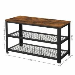 VASAGLE Schuhbank »LBS73 LBS74 LBS078«, Schuhregal mit Sitzfläche, Schuhablage, Flur, verschiedene Größen, vintage Grau -Vasagleaus Geschaft 7592447f c262 46be 85a6 b82655e6da97