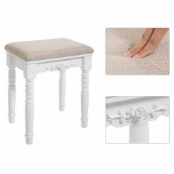 VASAGLE Schminktisch »RDT60WT RDT60BK«, Frisiertisch, Kosmetiktisch mit 3-teiliger Klappspiegel,mit Hocker Schwarz, Weiß 24 VASAGLE Schminktisch »RDT60WT RDT60BK«, Frisiertisch, Kosmetiktisch mit 3-teiliger Klappspiegel,mit Hocker Schwarz, Weiß -Vasagleaus Geschaft 77333ba1 2504 4fe3 abf8 5bd35a4b1646