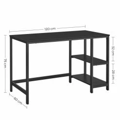 VASAGLE Computertisch »LWD047B16«, Schreibtisch, PC-Tisch, mit 2 Ablagen, für Büro, Wohnzimmer, schwarz -Vasagleaus Geschaft 778c61f8 ee07 4618 a9fe 9c79a09472ae