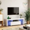 VASAGLE Lowboard »LTV14WT«, TV-Schrank, Fernsehschrank, TV-Regal, mit LED-Beleuchtung, für Fernseher bis 60 Zoll, 140 x 35 x 45 cm -Vasagleaus Geschaft 7a1d313c 37b1 4a22 8c56 201790d9a34e