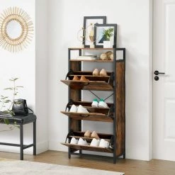 VASAGLE Schuhschrank »LBS101B01« Schuhregal, mit 3 Klappen, Schuhablage, für 15-18 Paar Schuhe, vintage -Vasagleaus Geschaft 7a61a326 fc36 4d4b a9bb 5546f8331245